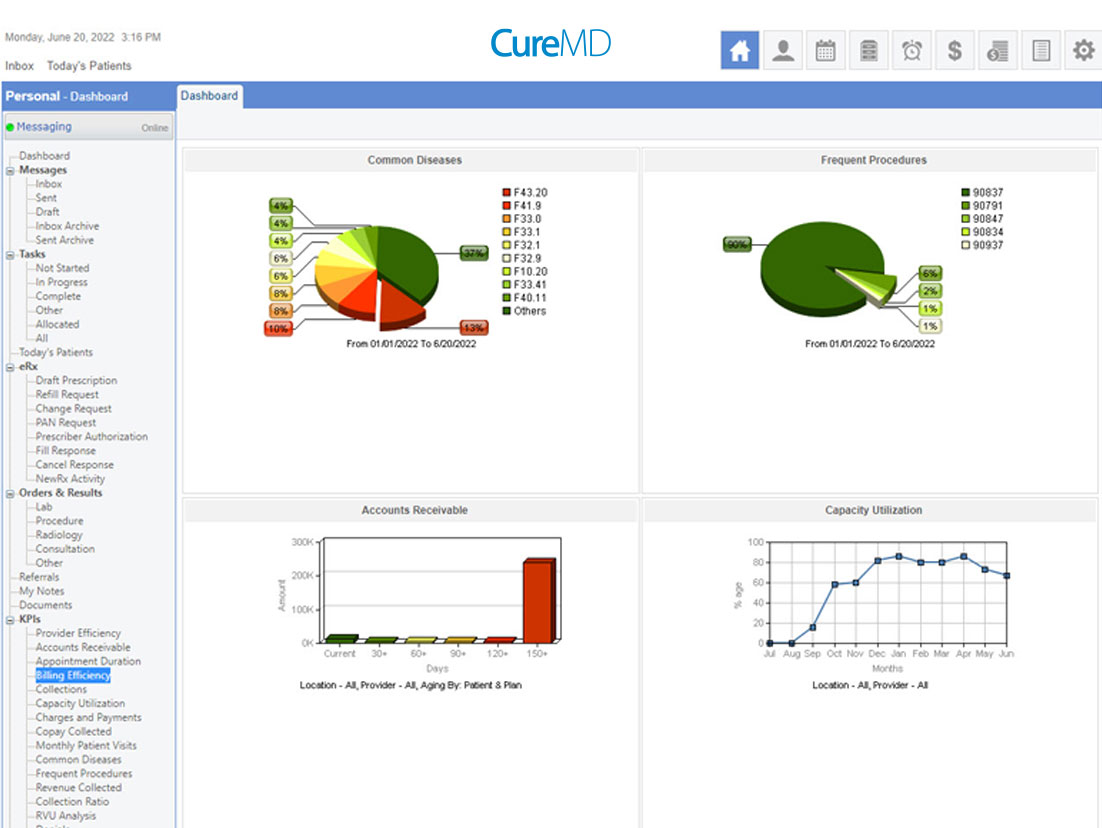 CureMD Billing Software Screenshot